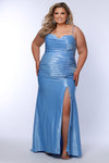 Prom Dresses Long Formal Fitted Ruched Plus Size Prom Dress Bluejay