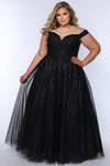 Plus Size Dresses Ball Gown Floral Formal Prom Plus Size Dress Onyx