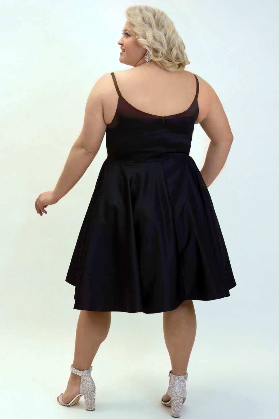 Plus Size Dresses Short A Line Cocktail Plus Size Dress Black