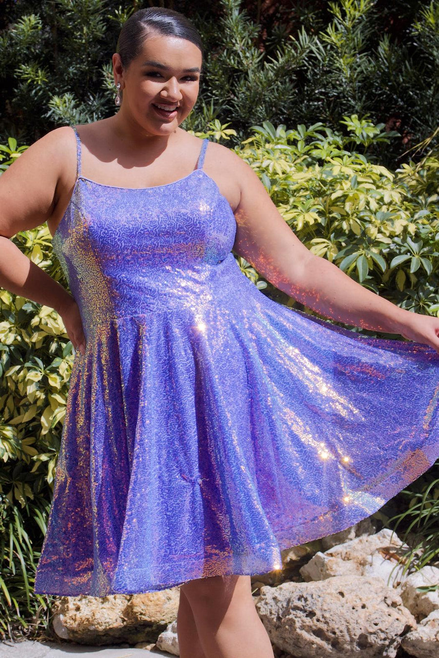 Homecoming Short Plus Size Dress Polar Purple