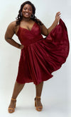 Plus Size Dresses Short Homecoming Plus size Dress Burgundy