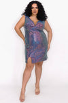 Plus Size Dresses Plus Size Short Sleeveless Homecoming Dress Blue Haze