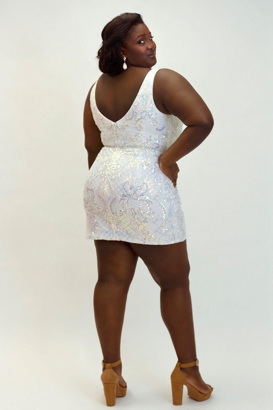 Plus Size Dresses Homecoming Short Sleeveless Plus Size Dress Unicorn