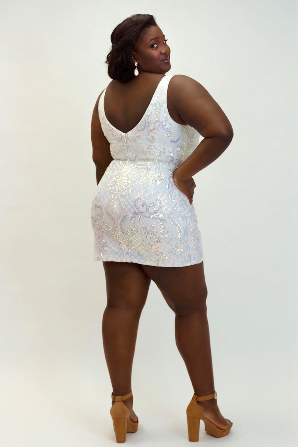 Plus Size Dresses Homecoming Short Sleeveless Plus Size Dress Unicorn