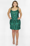 Plus Size Dresses Plus Size Short Sequins Homecoming Dress Forest