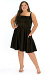Plus Size Dresses Plus Size A Line Corset Short Homecoming Dress Black