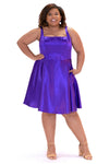 Plus Size Dresses Plus Size A Line Corset Short Homecoming Dress Purple