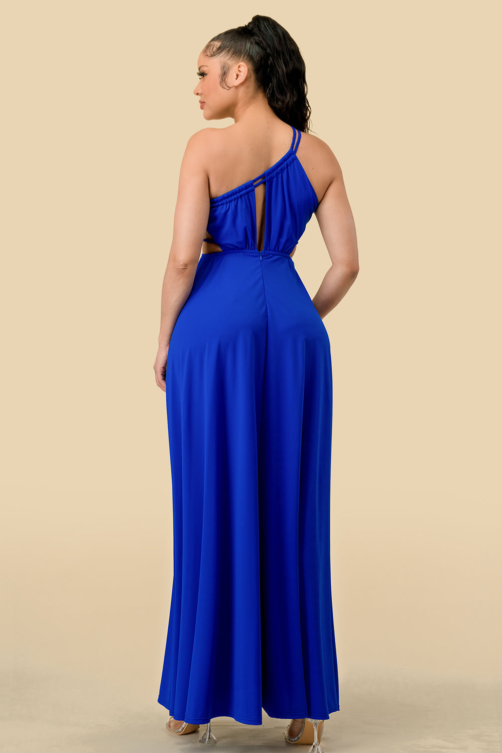 Formal Dresses Long One Shoulder Ruffled Maxi Dress Royal