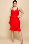 Cocktail Dresses Short Plus Size Fitted Dress Red