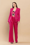 Pant Suit Sequins Jacket 3 Piece Set Pink/Pink Combo