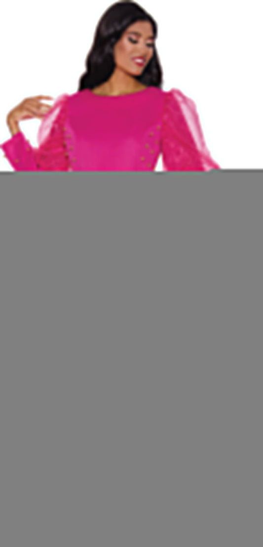 Cocktail Dresses Long Sleeve Short Formal Dress Magenta