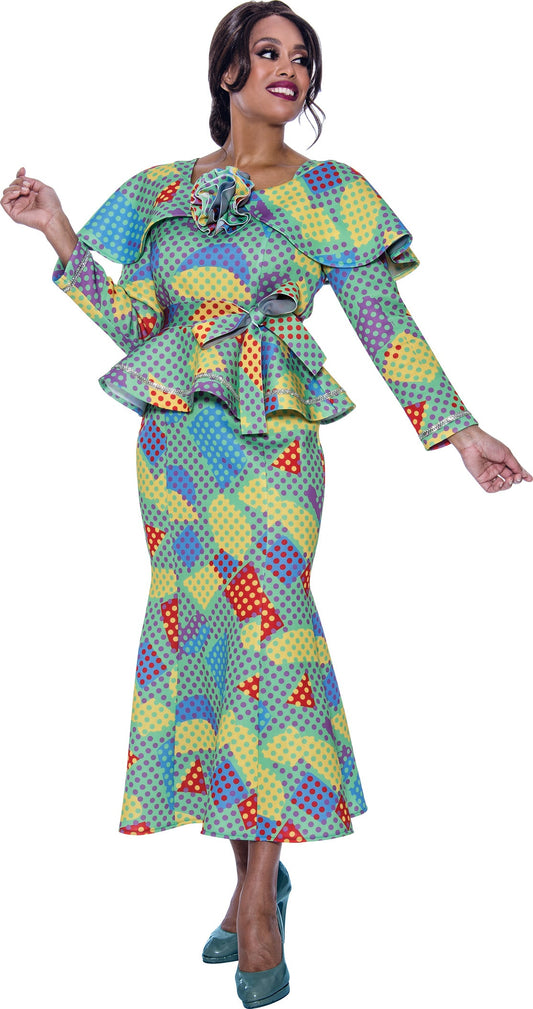 Mother of the Bride Dresses Mother of the Bride Cape Ribbon Belt Midi Dress Multi