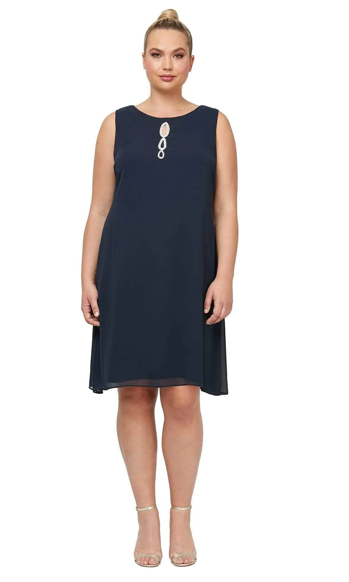 SL Fashions Short Mother of the Bride Dress 612806 - The Dress Outlet