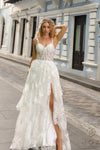 Prom Dresses A Line  Long Formal Evening Lace Prom Dress White