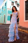 Prom Dresses Long Mermaid Formal Evening Prom Gown Light Blue