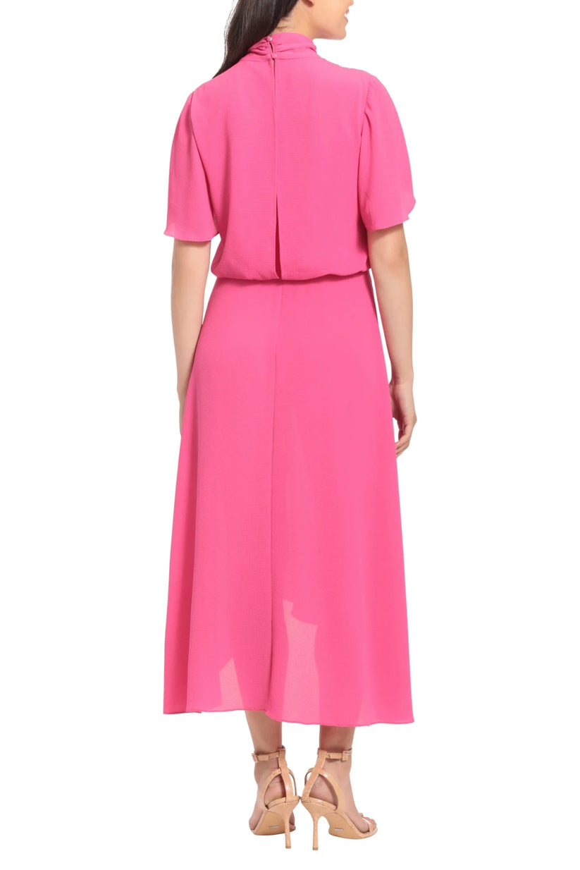 Cocktail Dresses Midi Length Blouson Short Cocktail Dress Fuchsia
