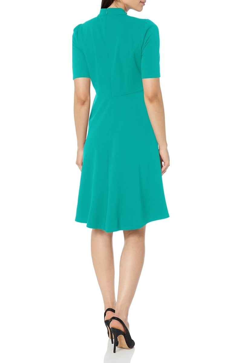 Cocktail Dresses Short Puff Sleeve Cocktail Dress   EMERALD