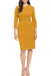 Cocktail Dresses Homecoming Short Button Cocktail Dress  MUSTARD