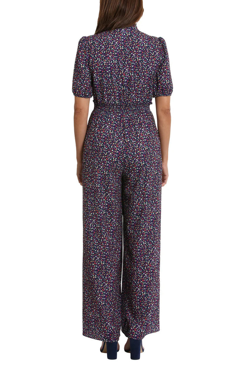 Jumpsuit Long Ruffle Formal Jumpsuit Navy Lilac