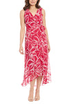 Cocktail Dresses Printed High Low Maxi Cocktail Dress Wine White