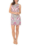 Cocktail Dresses Short Cocktail Printed Dress Pink Multi