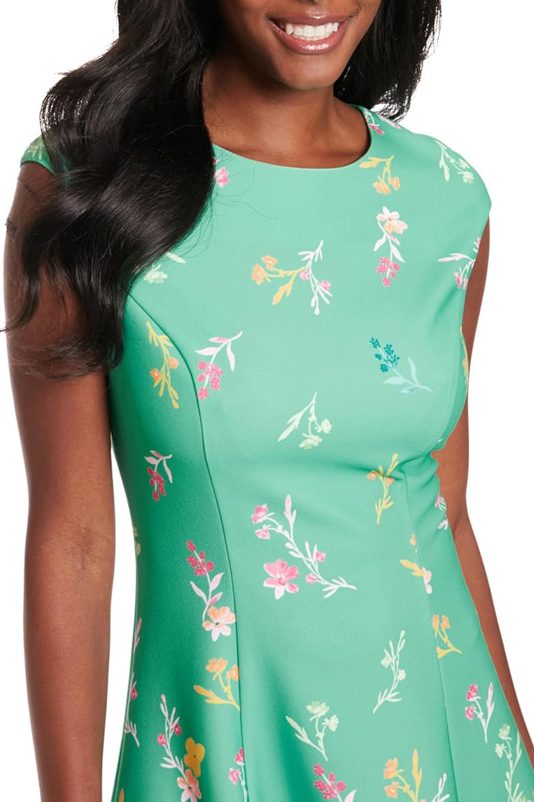 Cocktail Dresses Short Print Cocktail Dress GREEN YELLOW