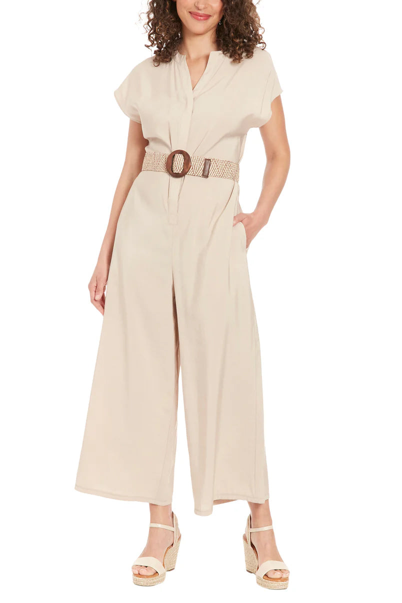 Jumpsuit Long Belted Formal Jumpsuit LIGHT BEIGE