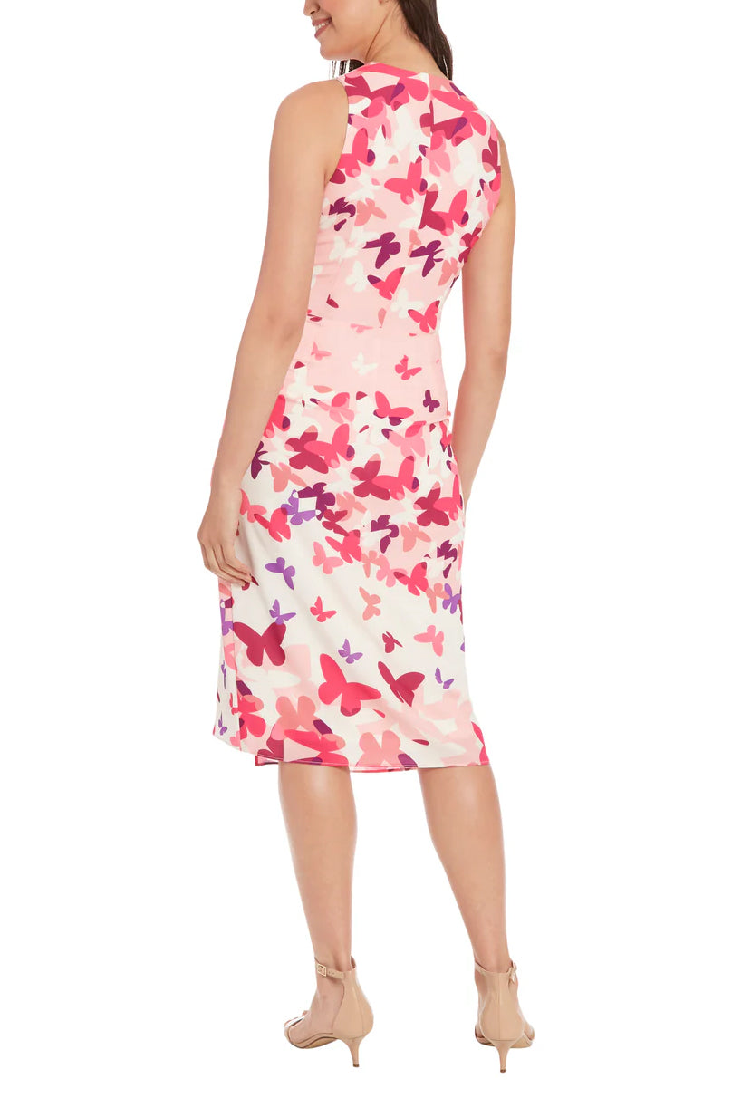 Cocktail Dresses Short Side Ruched Cocktail Dress PINK MULTI