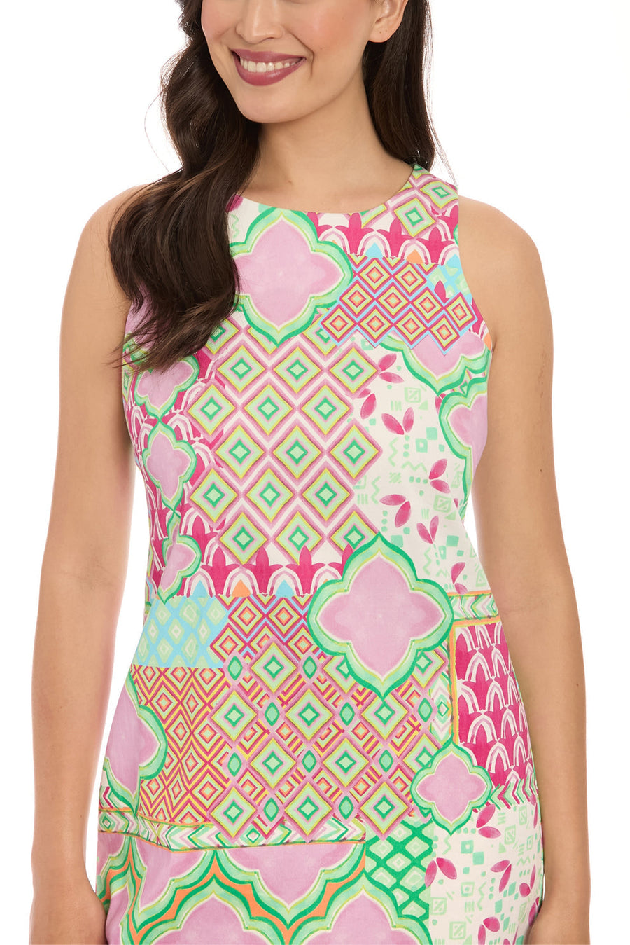 Cocktail Dresses Fitted Short Printed Cocktail Mini Dress  White Pink