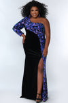 Plus Size Dresses Fitted Long Formal Plus Size Prom Dress Violet