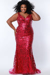 Plus Size Dresses Long Mermaid Formal Plus Size Prom Dress Magenta