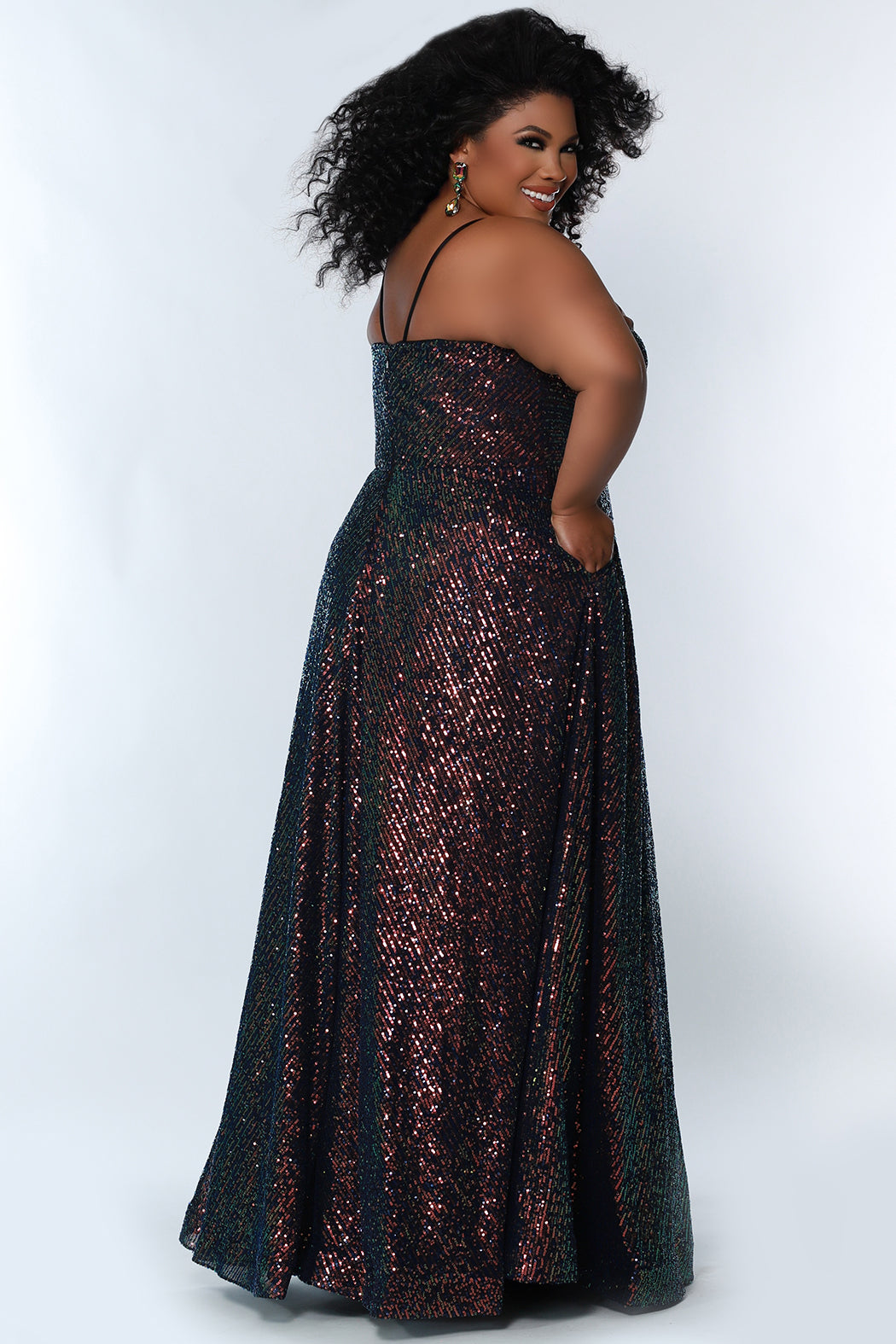 Plus Size Dresses Prom Long Sequin Formal A Line Plus Size Dress Dynamite