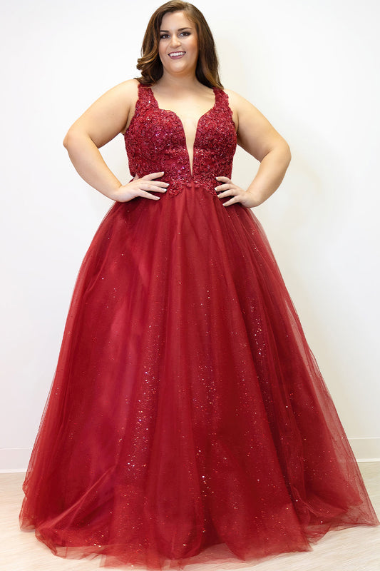 Plus Size Dresses Plus Size Size Long Mermaid Formal Prom Dress Burgundy