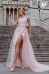 Prom Dresses Long Sequin Ball Gown Formal Prom Dress Blush