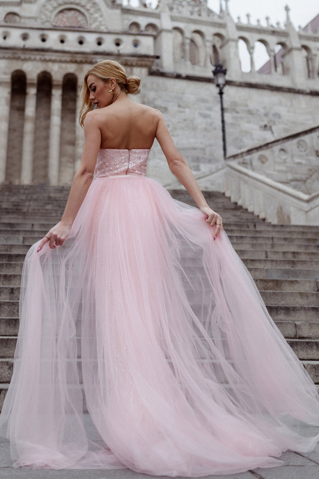 Prom Dresses Long Sequin Ball Gown Formal Prom Dress Blush