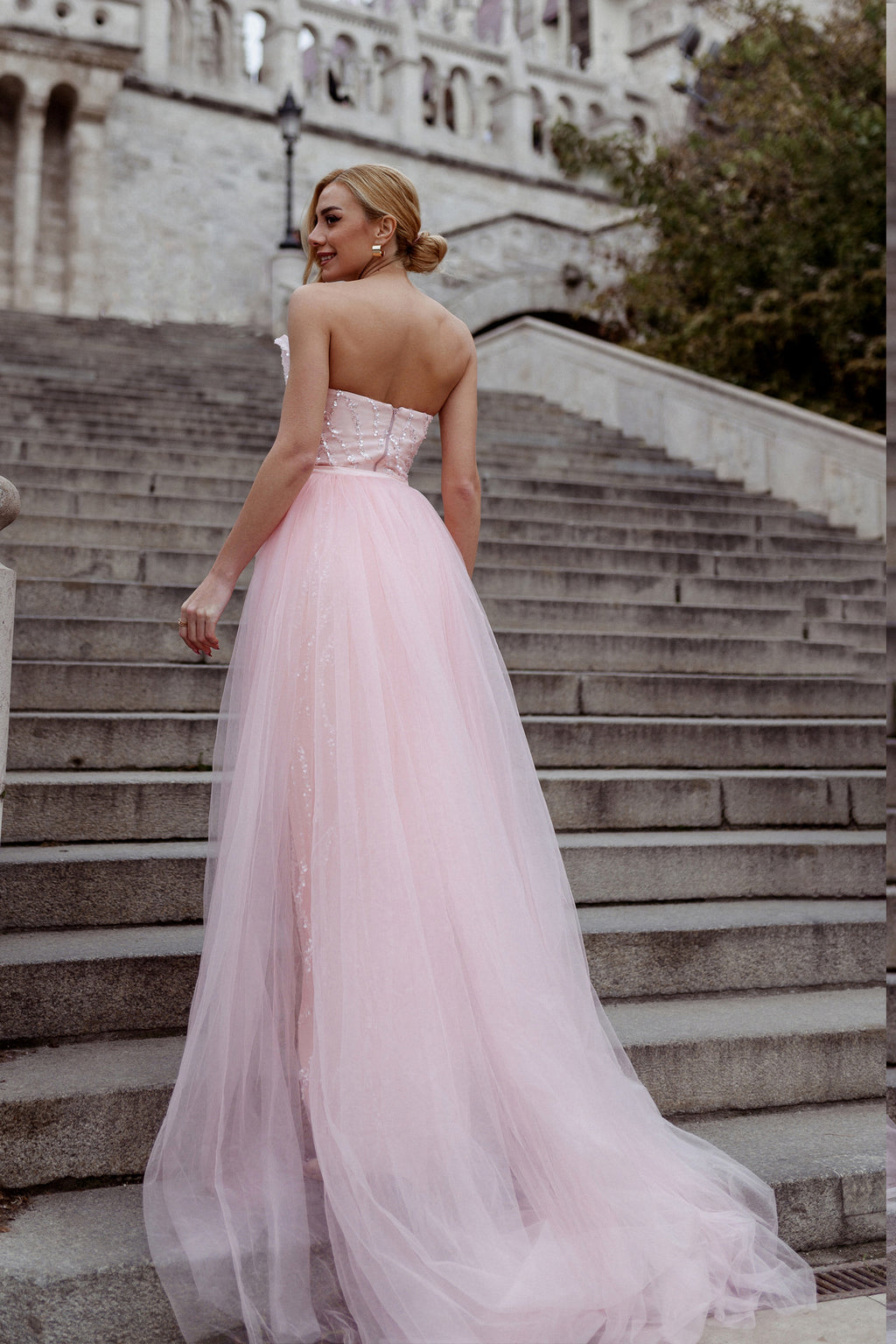Prom Dresses Long Sequin Ball Gown Formal Prom Dress Blush