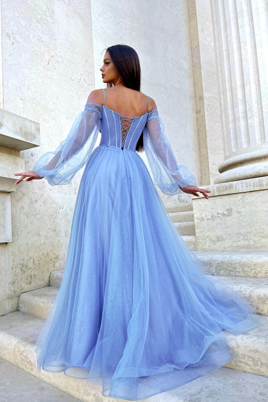 Prom Dresses Long A Line Ball Gown Formal Prom Dress Blueblossom