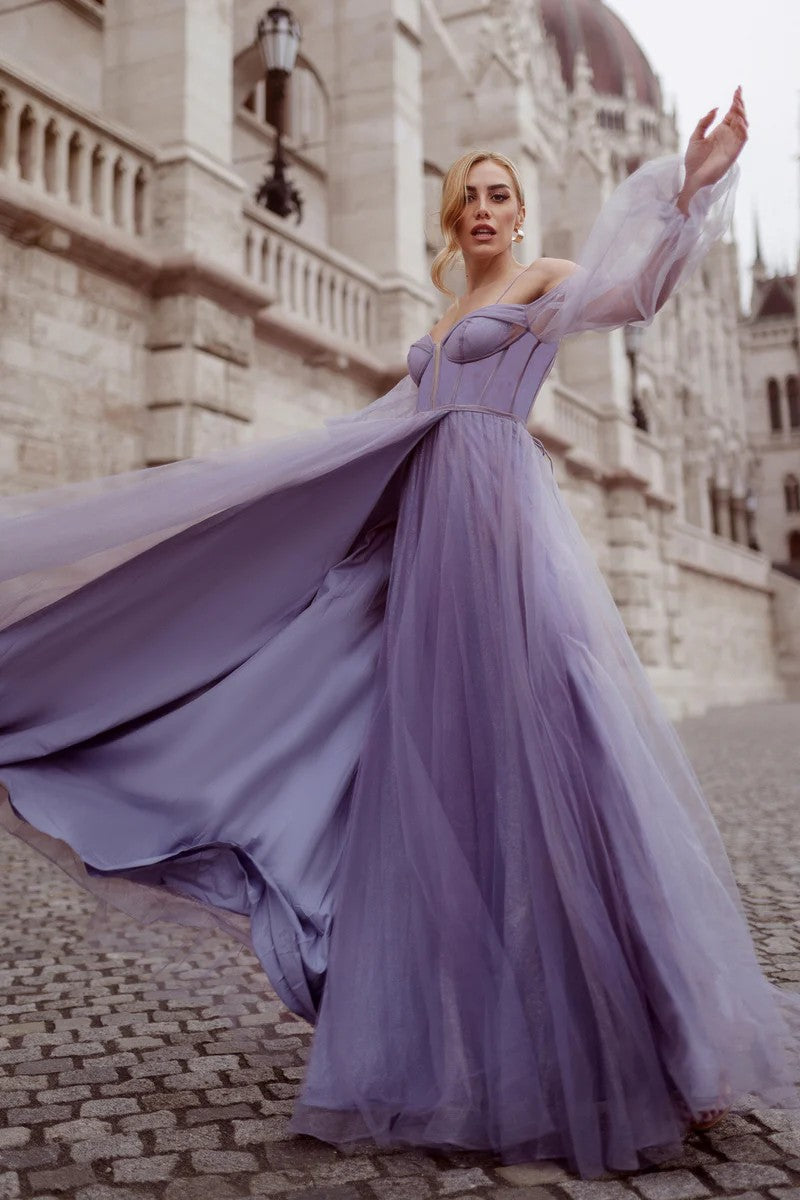 Prom Dresses Long A Line Ball Gown Formal Prom Dress Hyacinth Purple