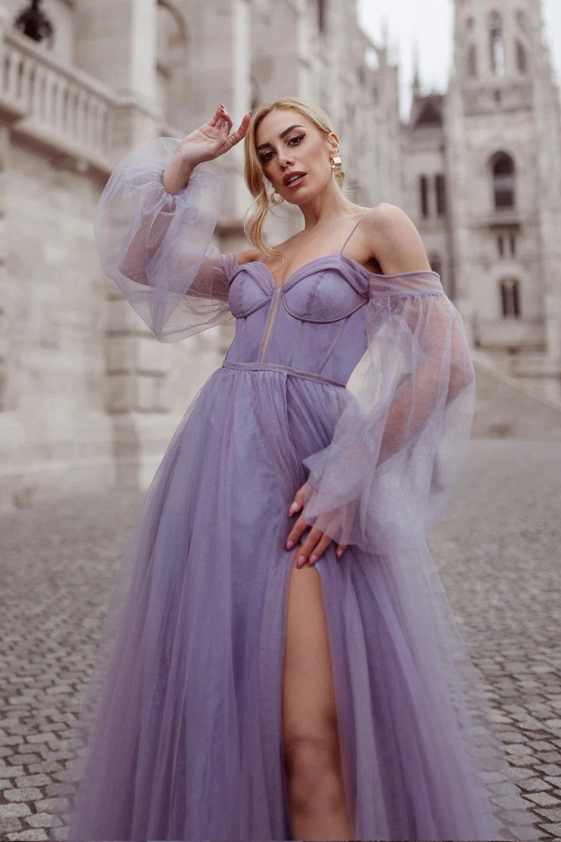 Prom Dresses Long A Line Ball Gown Formal Prom Dress Hyacinth Purple