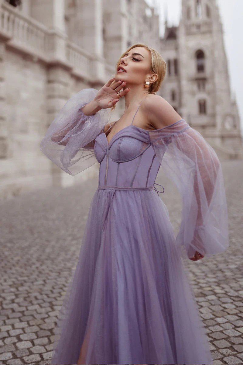 Prom Dresses Long A Line Ball Gown Formal Prom Dress Hyacinth Purple