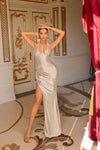 Prom Dresses Long Ruched Formal Prom Dress Champagne