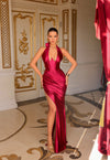 Prom Dresses Long Ruched Formal Prom Dress Ruby Red
