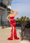 Prom Dresses Long Ruffle Formal Prom Dress Red