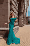 Prom Dresses Long Mermaid Glitter Formal Prom Dress Turquoise