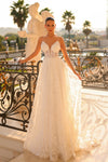 Wedding Dresses Long A Line Lace Wedding Dress Off White