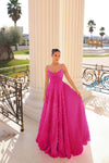 Prom Dresses Long A Line Ball Gown Formal Prom Dress Neon Pink
