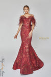Terani Couture Long Fitted Prom Dress 1921E0136 - The Dress Outlet Red