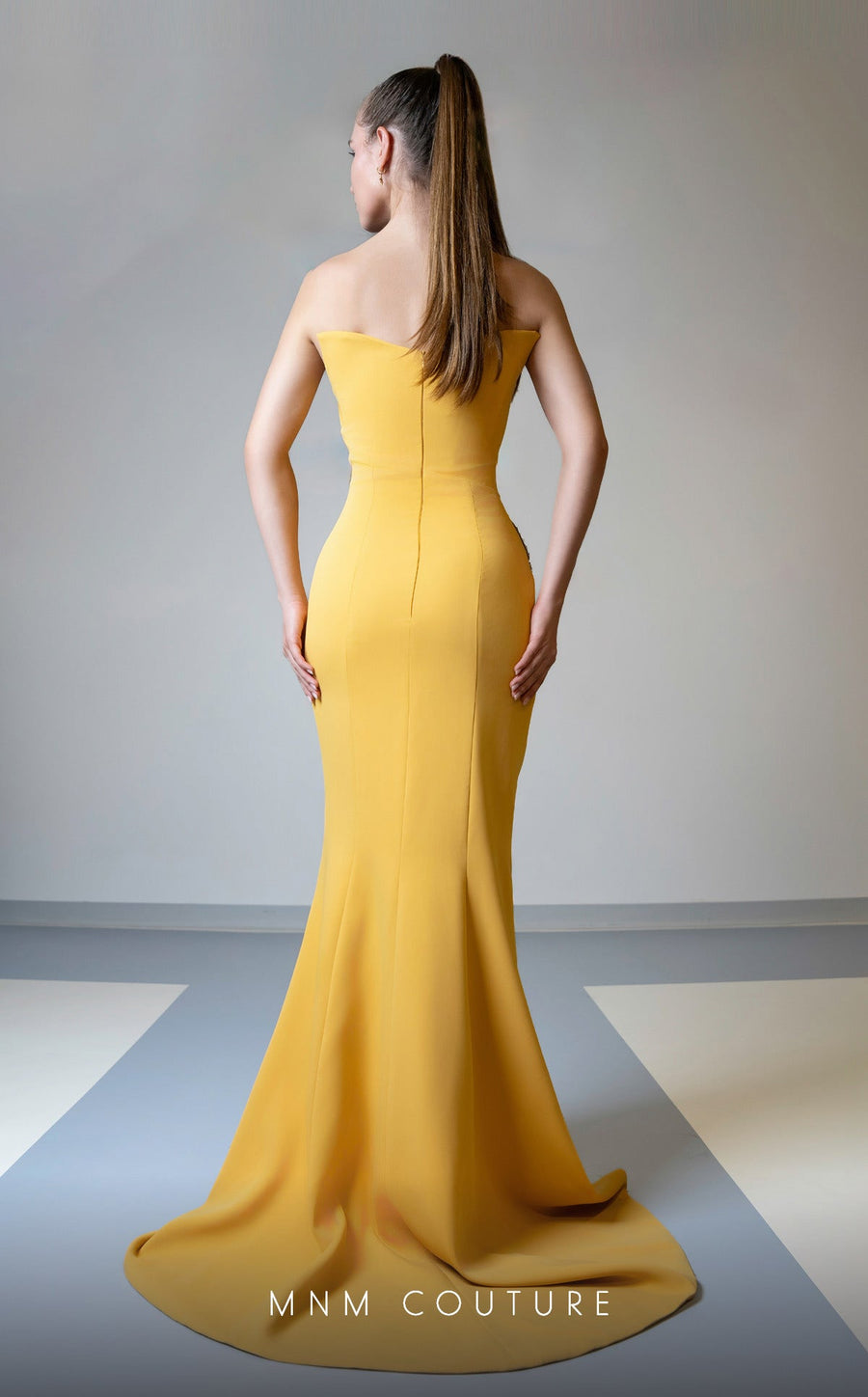 Formal Dresses Prom Long Formal Pleated Mermaid Dress Mustard