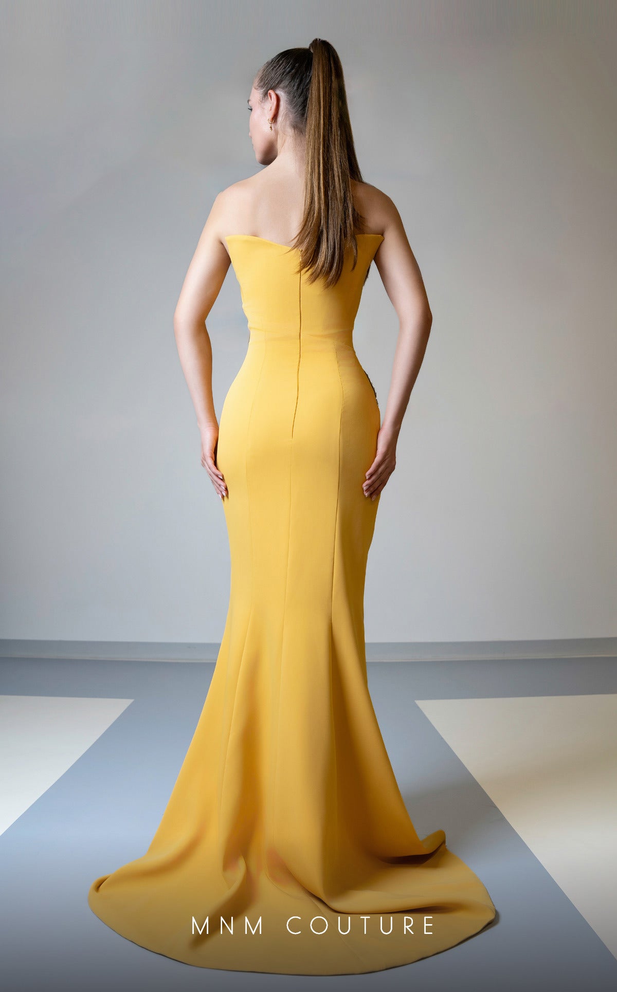 Formal Dresses Prom Long Formal Pleated Mermaid Dress Mustard
