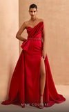 Formal Dresses Beaded Long Formal Slit Overskirt Prom Dress Red